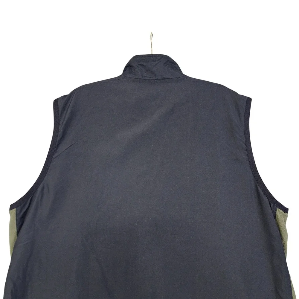 GAP Mens Fleece Lined Reversible Vest Size XL Black Green Full Zip Vintage Y2K - Picture 7 of 12